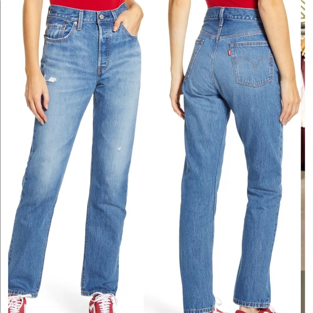 Levi’s 501 High Waist Straight Leg Jeans